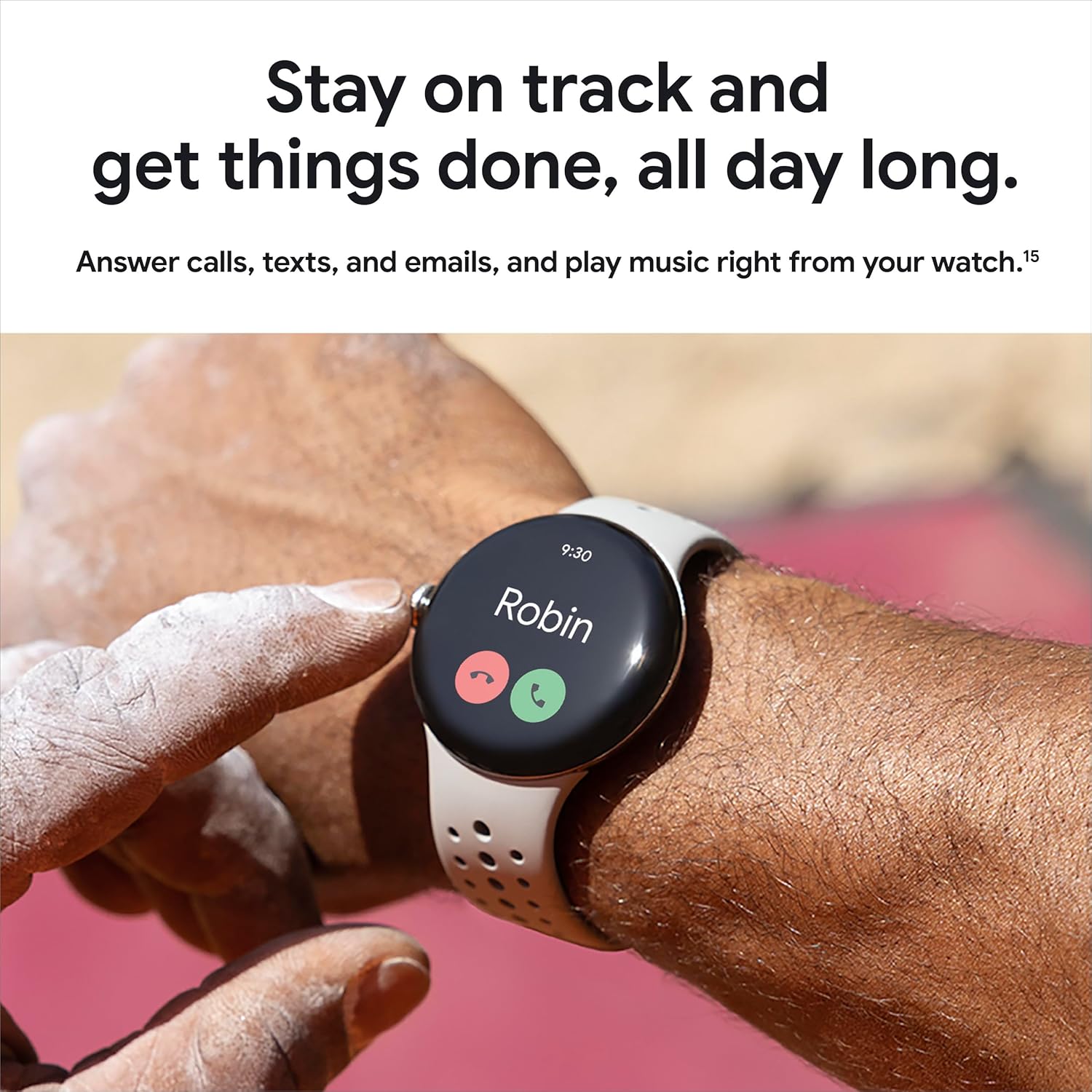 Google Pixel Watch 2 (Previous Model) with the Best of Fitbit - Heart Rate Tracking  Stress Management  Safety Features - Android Smartwatch - Polished Silver Aluminum Case - Bay Active Band - Wi-Fi