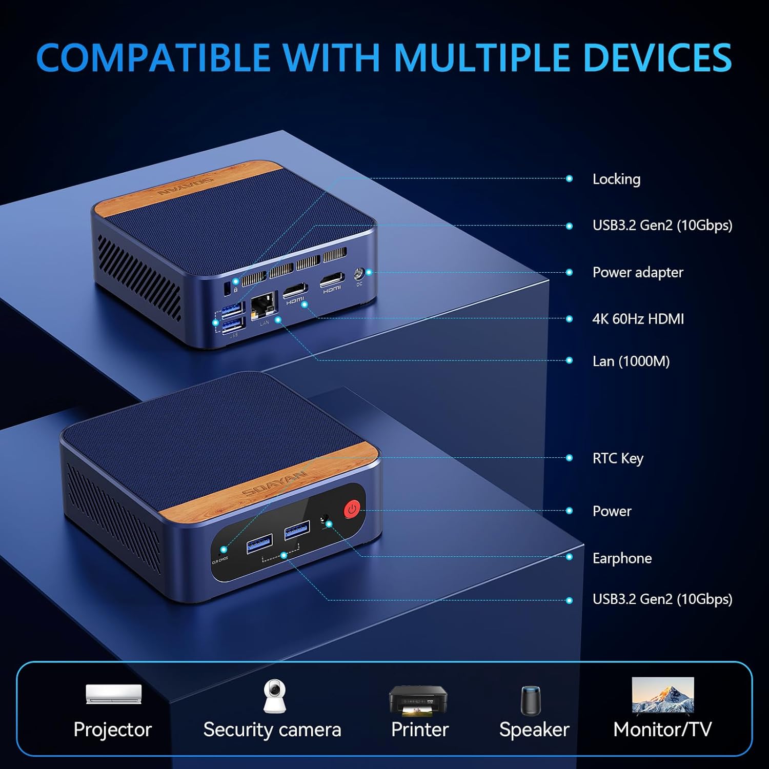 Mini PC  13th Twin Lake N150 Linux Mini Computers (up to 3.6GHz) 16GB DDR4 512GB SSD Ubuntu Small Desktop Computer 4K Dual Display/WiFi/USB3.2/BT/Gigabit Ethernet for Home  Office Business