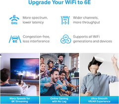 TP-Link Deco XE75 Pro AXE5400 Tri-Band WiFi 6E Mesh System - 2.5G WAN/LAN Port  Covers up to 7200 Sq.Ft  Replaces WiFi Router and Extender  AI-Driven Mesh  6GHz Band  3-Pack