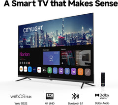 HORION 43 inch Smart TV  4K UHD LED TV with WebOS 22  Ultra Slim Television with Mega Contrast  HDR10  Dolby Audio - Streaming Live  Bluetooth  Hdmi  WiFi ((P6D Series)