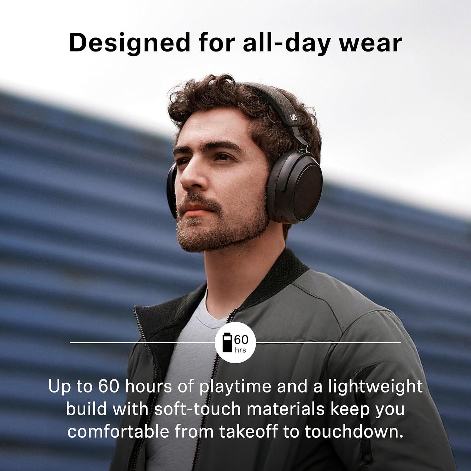 Sennheiser Momentum 4 Wireless Over-Ear Headphones - Bluetooth Headset for Clear Calls with Adaptive Noise Cancellation  Up to 60HR Playtime  Folding Design  Brown