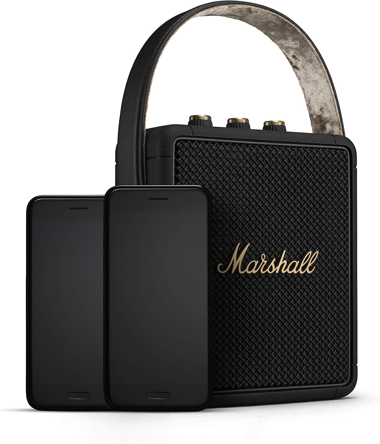 Marshall Stockwell II Portable Bluetooth Speaker  Black and Brass