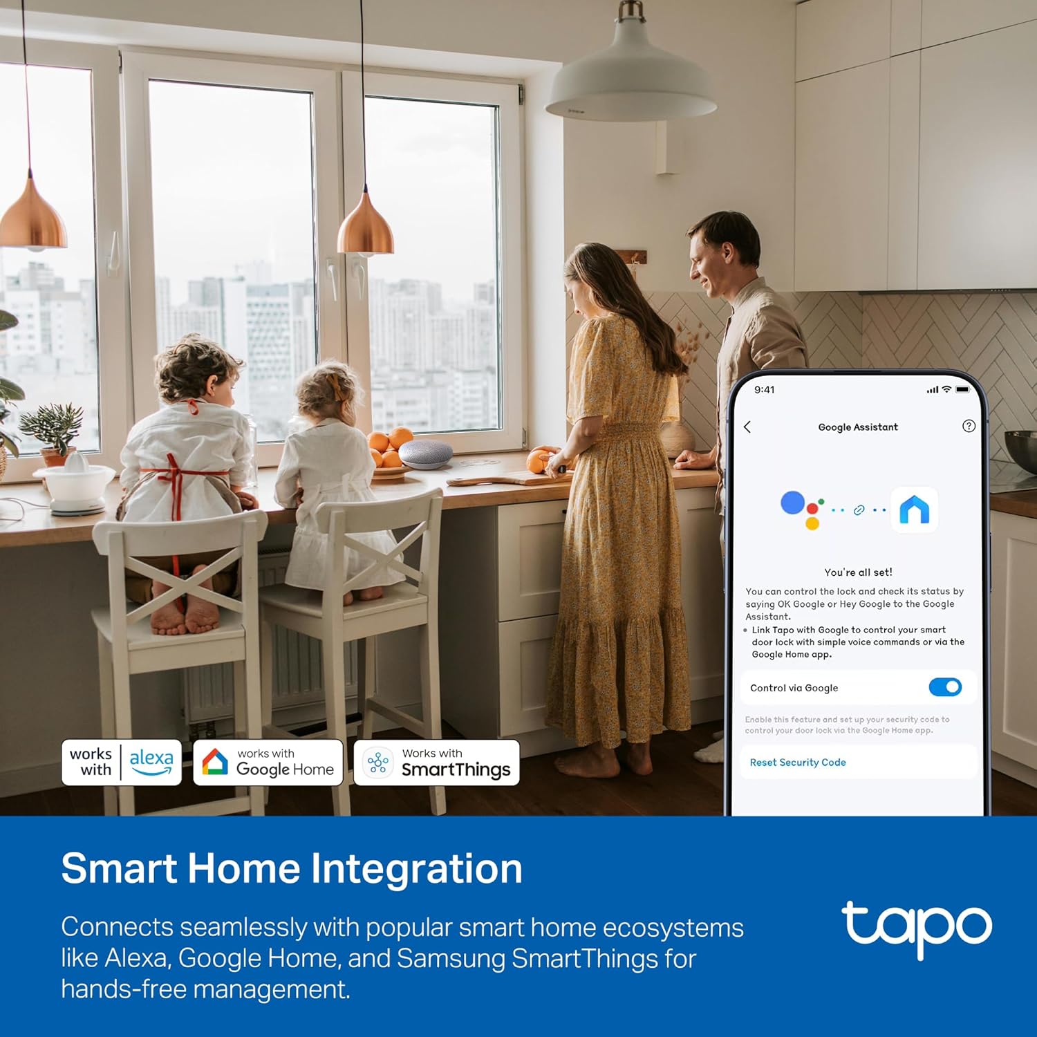 Tapo Smart Door Lock  Deadbolt | Keyless Entry  Fingerprint Recognition  Touchscreen Keypad & in-App Monitoring with Scheduled Access|1-Year Rechargeable Battery |BHMA Grade 2 | DL110