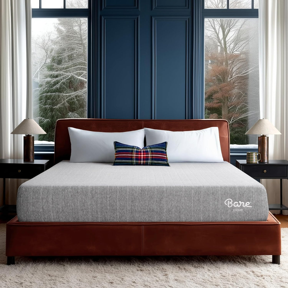Bare Home King Mattress - Medium Firm - Extra Thick Visco Elastic Memory Foam - CertiPUR-US Certified - Support & Pressure Relief - Minimal Motion Transfer - 100 Night Trial