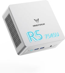 MINISFORUM UM750L Slim Mini PC  AMD Ryzen 5 7545U(6C/12T  Up to 4.9GHz)  Mini Computer 32GB LPDDR5 RAM 1TB SSD  Triple Display USB4/HDMI/DP  2.5G LAN  USB3.2  WiFi 6E  BT5.2  Radeon 740M  Office Home