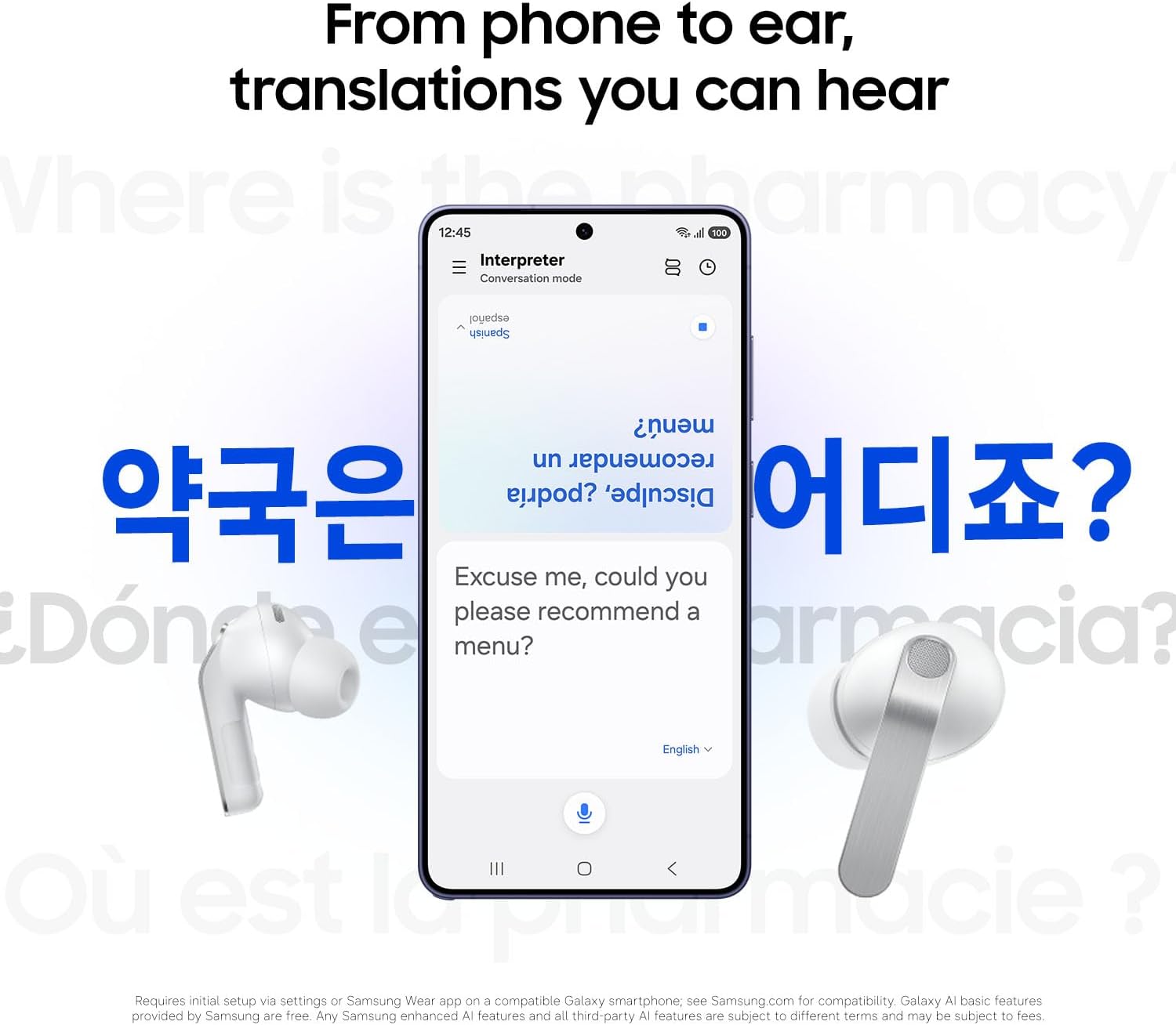 Samsung Galaxy Buds 4 Pro (2026) AI True Wireless Bluetooth Earbuds  Hi-Res Audio  2-Way Speaker  ANC 2.0  Optimized Comfort  IP57  Live Translation  White [US Version  2 Yr Warranty]