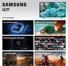 Samsung 55-Inch Class QLED Q7F Series Samsung Vision AI Smart TV (2025 Model  55Q7F) Quantum HDR  Object Tracking Sound Lite  Q4 AI Gen1 Processor  4K upscaling  Gaming Hub  Alexa Built-in
