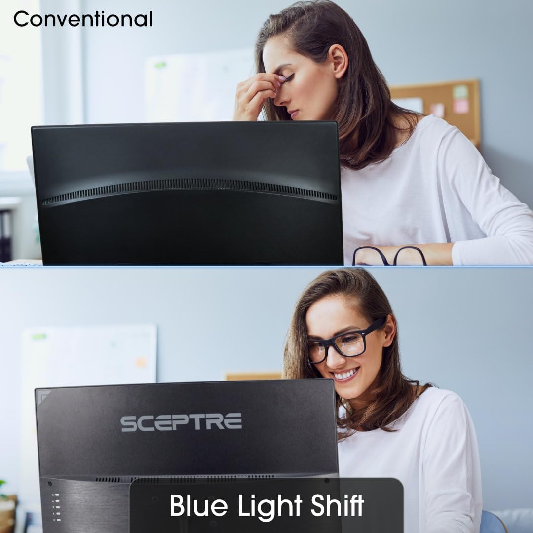 Sceptre New IPS 24-inch Gaming Monitor 180+Hz DP x2 HDMI x2 1ms 100% sRGB Build-in Speakers Machine Black 2026 (E248B-FPT168 Series)