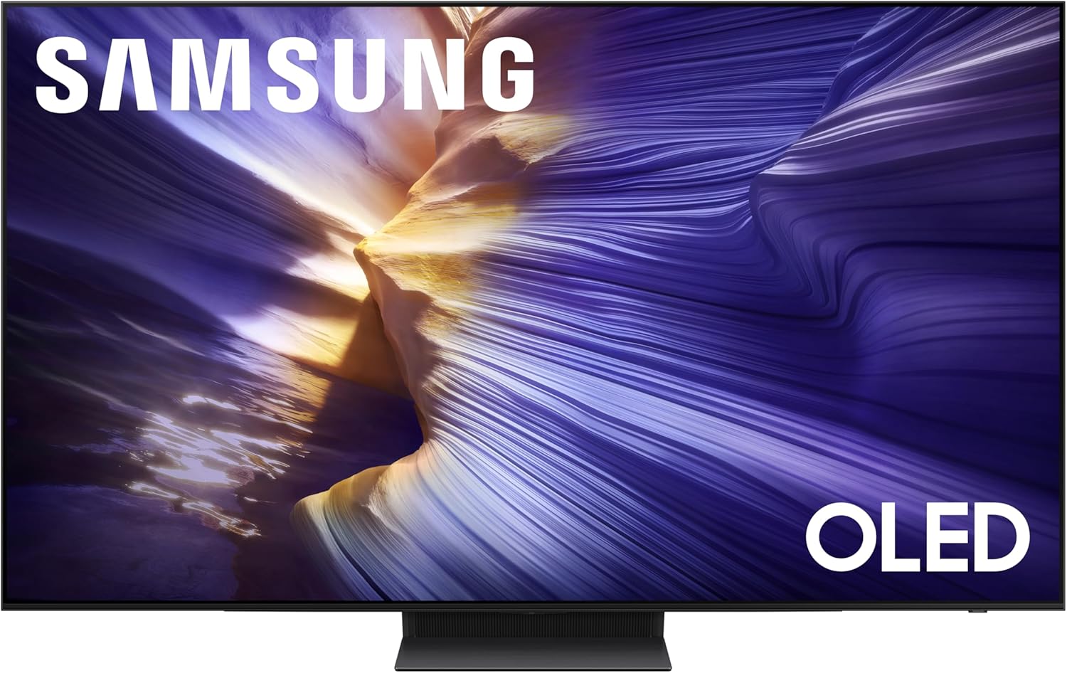 Samsung QN65S90FAFXZA 65 Inch 4K OLED Smart TV with a Walts TILT-MOUNT-43-90 Large/XL Tilt Mount for 43"-98" TVs and Amber Protection 3-Outlet-Surge Surge Protector (2025)