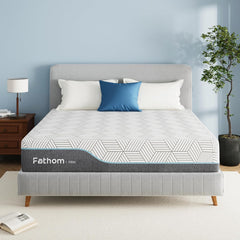 FATHOM Firm King Mattress 12 Inch Memory Foam Mattress King Size Bed in a Box for Back Pain Relief and Cool Sleep with Gel Foam and Removeable Fiberglass Free Cover, CertiPUR-US Certified
