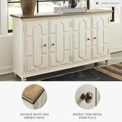 Signature Design by Ashley Roranville French Country Accent Cabinet or Server, White