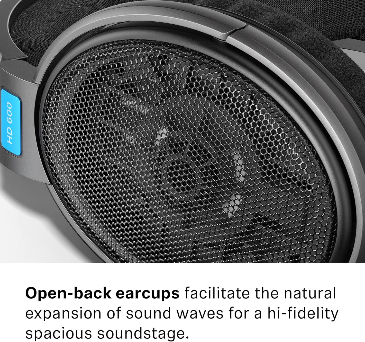 Sennheiser HD 600 - Audiophile Open-Back Dynamic Wired Headphones Over Ear with Natural Soundstage and Premium Comfort for Music Lovers  Open Metal Earpiece Covers  Black