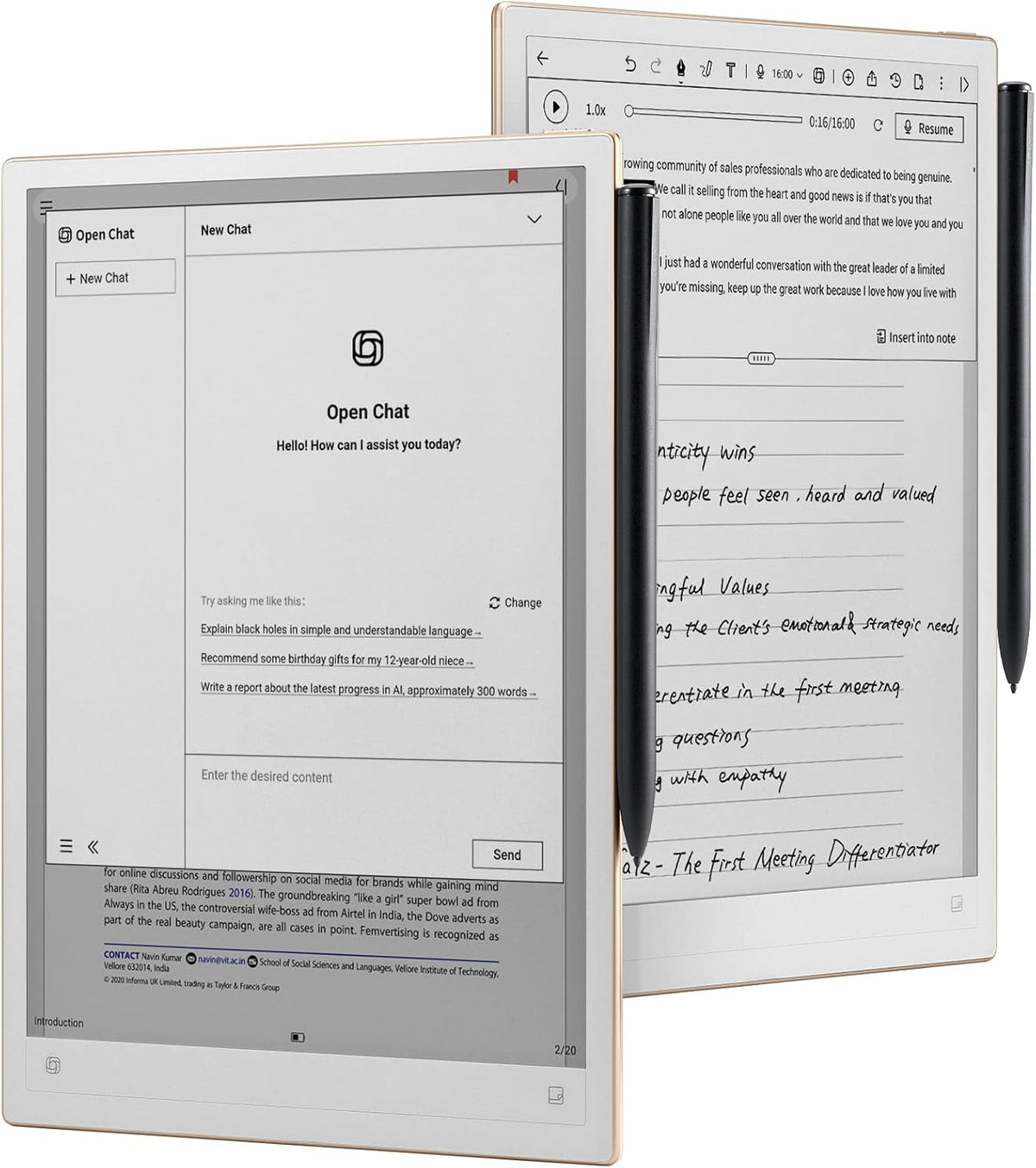 iflytek AINOTE 2  10.65" E-Ink Tablet  AI Note Taking Tablet for Meeting  Ultra-Thin 4.2mm Digital Notebook with Voice-to-Text  16-Language Transcription  Handwritten-to-Text  Ideal for Work&Study