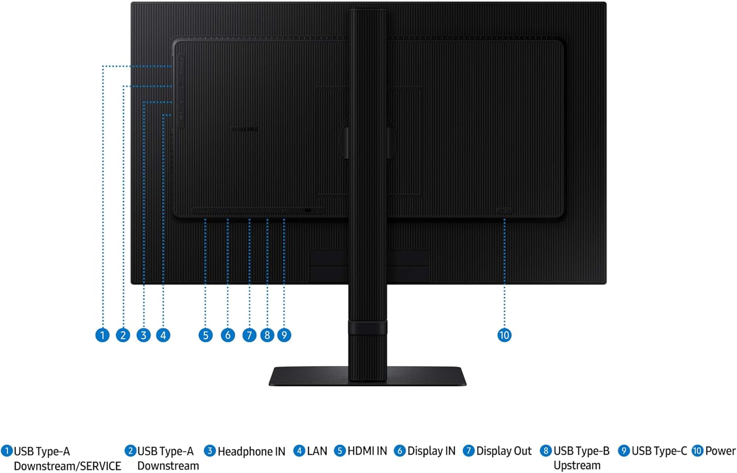 SAMSUNG 24" ViewFinity S6 (S60UD) Series QHD High Resolution Computer Monitor  100Hz  HDR10  USB-C  Built-In LAN Port  Daisy Chain Support  Easy Setup  Height Adjustable Stand  LS24D606UANXZA  2024
