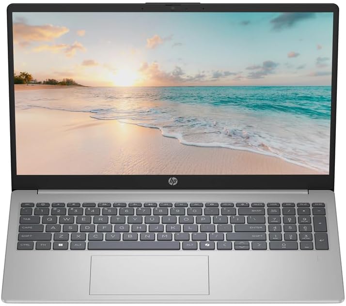 HP 15.6" FHD Business & Student Laptop Computer  16GB RAM 512GB SSD  8-Cores Intel Core i3 Processor  Windows 11  Fingerprint Reader  PLUSERA Earphones & 8-in-1 Hub Included  Natural Silver