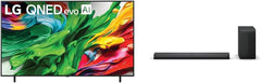 LG 75" QNED 85A 4K Smart TV & S70TY 3.1.1-Channel Soundbar  Dolby Atmos  Wow Orchestra  Rear Speaker Ready  Wireless Subwoofer