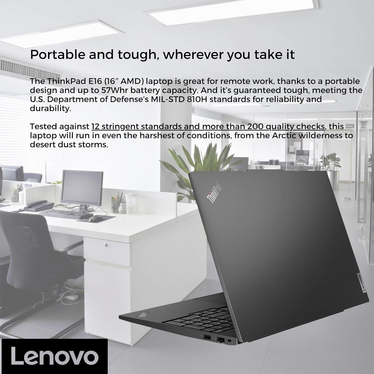 Lenovo ThinkPad E16 G2 Business Laptop Computer  16" FHD+  AMD 8-Core Ryzen 7 7735HS (Beat i7-1360P)  16GB DDR5 RAM  1TB PCIe SSD  WiFi 6E  Fingerprint Reader  Backlit Keyboard  Windows 11 Pro