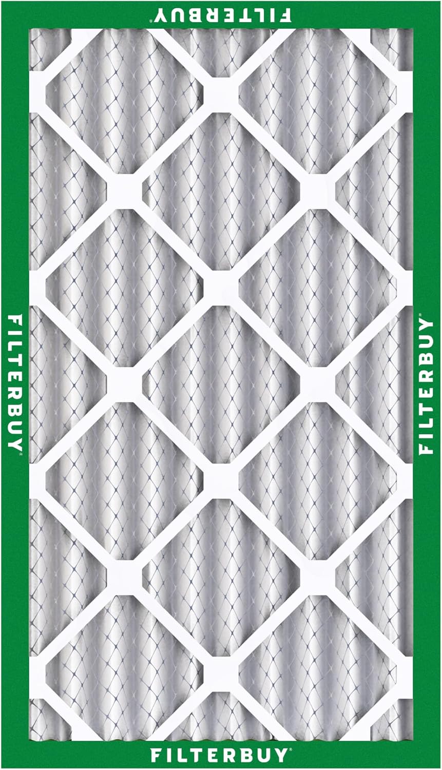 Filterbuy 12x36x4 Air Filter MERV 8 Essential Dust & Allergy Defense (12-Pack), Electrostatic Pleated HVAC AC Furnace Filters Replacement, Made in USA (Actual Size: 11.50 x 35.50 x 3.63)