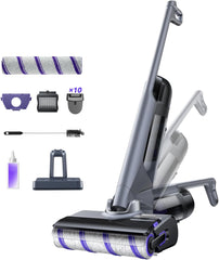 NARWAL S30 Pro Wet Dry Vacuum Cleaner with 20000Pa Suction, Cordless Vacuum Mop for Hard Floors, Tangle-Free Hair-Cutting, 180° Lie Flat, 194°F Self-Cleaning, Disposable Waste Bag, Edge Cleaning