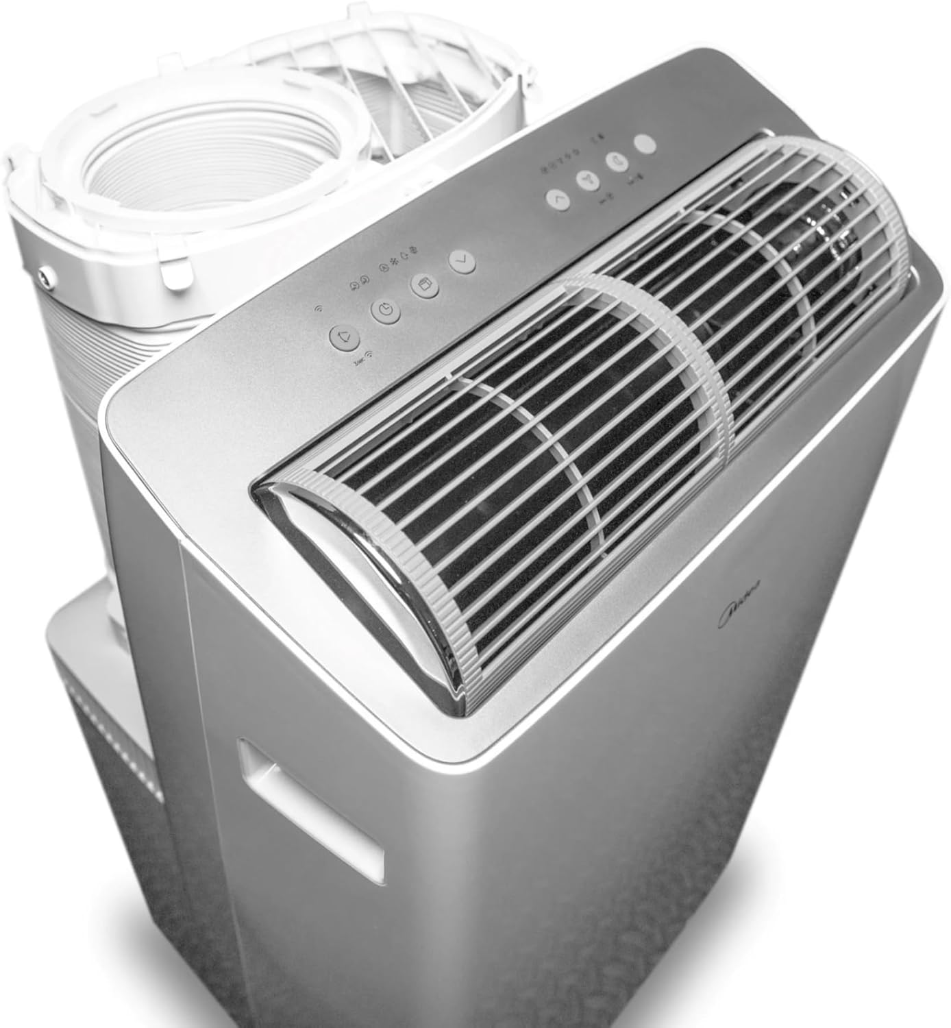 Midea Duo 14,000 BTU (12,000 BTU SACC) High Efficiency Inverter Quiet Portable Air Conditioner,with Heat up to 550 Sq. Ft., with Remote Control & Window Kit (Renewed)