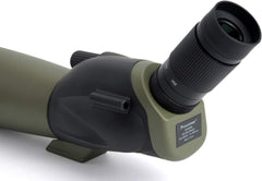 Celestron 52250 Ultima 20-60x80mm Angled Refractor Spotting Scope Telescope with Multi-Coated Optics  Waterproof Rubber Tubing and Soft Carry Case  Green