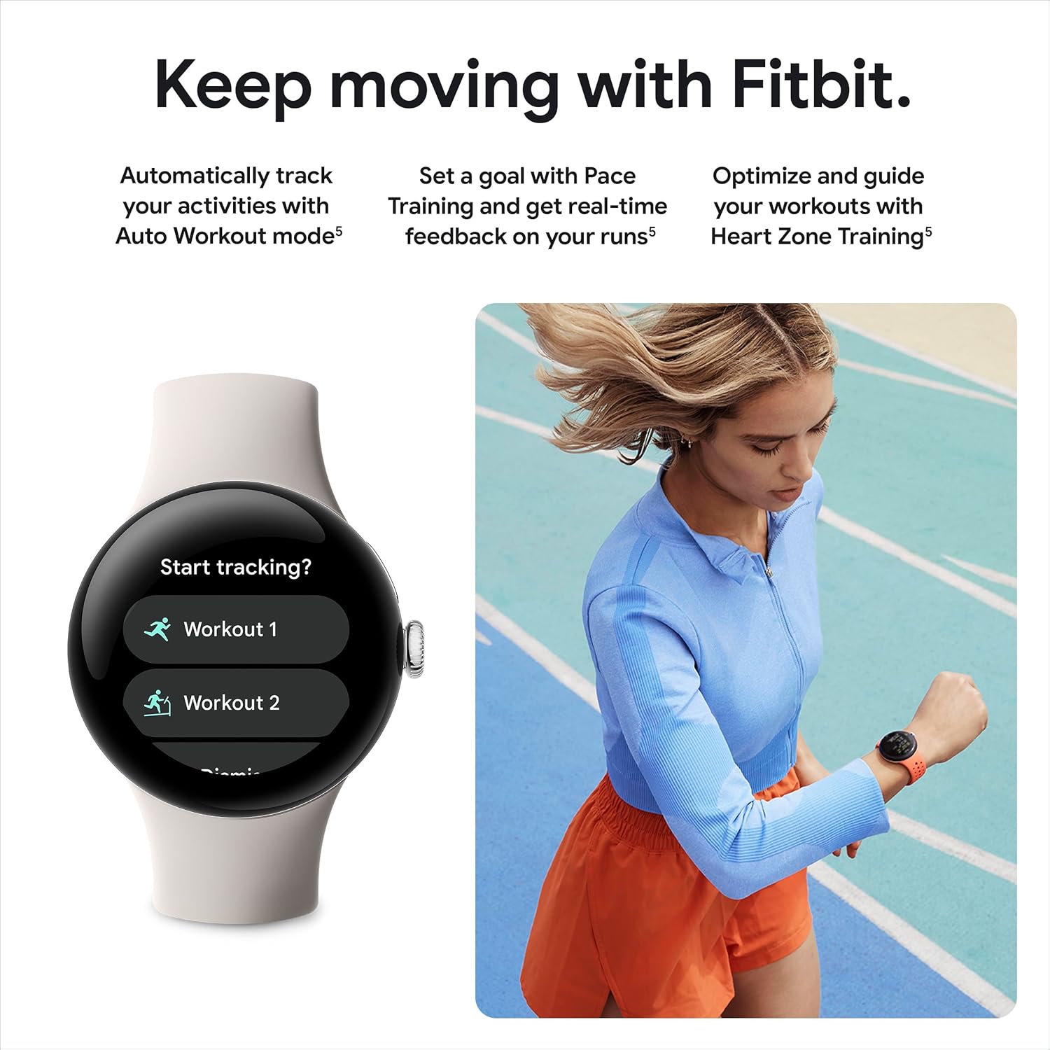 Google Pixel Watch 2 (Previous Model) with the Best of Fitbit - Heart Rate Tracking  Stress Management  Safety Features - Android Smartwatch - Polished Silver Aluminum Case - Bay Active Band - Wi-Fi