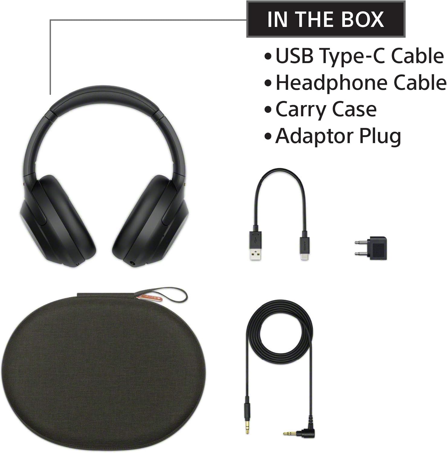 Sony WH-1000XM4 Wireless Premium Noise Canceling Overhead Headphones with Mic for Phone-Call and Alexa Voice Control  Black WH1000XM4