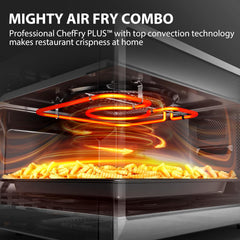 TOSHIBA OptiChef Air Fryer Combo Countertop Microwave Oven with 2.4-Inch Color Screen, Origin Inverter Technology, Smart Sensor, Compatible with Alexa, 1100W, 1.3 Cu.Ft, Silver ML2-STC13SAIT(SS)