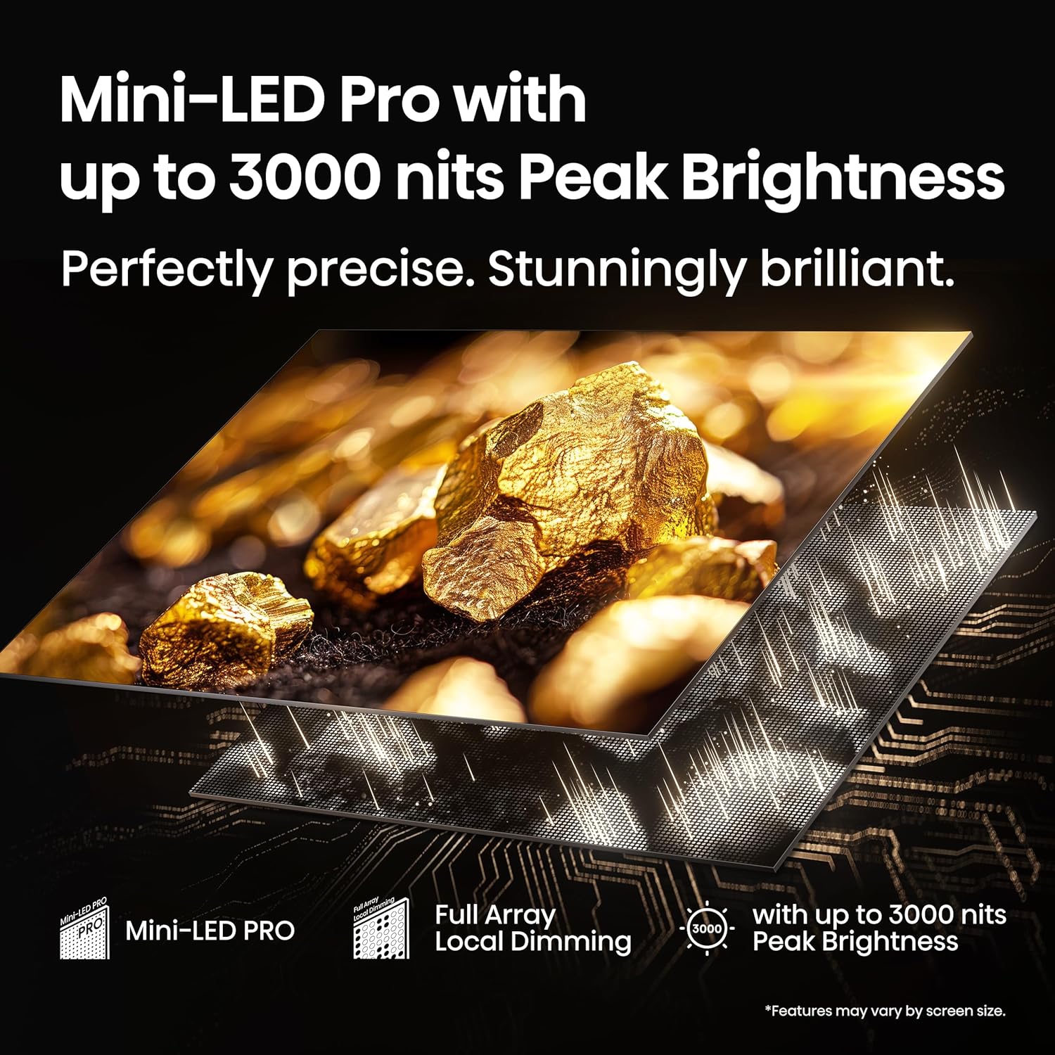 Hisense 55" U7 Mini-LED ULED 4K UHD Best Premium Gaming Google Smart TV (55U75QG  2025 Model) - QLED  Native 165Hz  VRR 288  Up to 3000 Nits  HDR10+  Dolby Vision IQ · Atmos  IMAX Enhanced  2.1.2 Ch