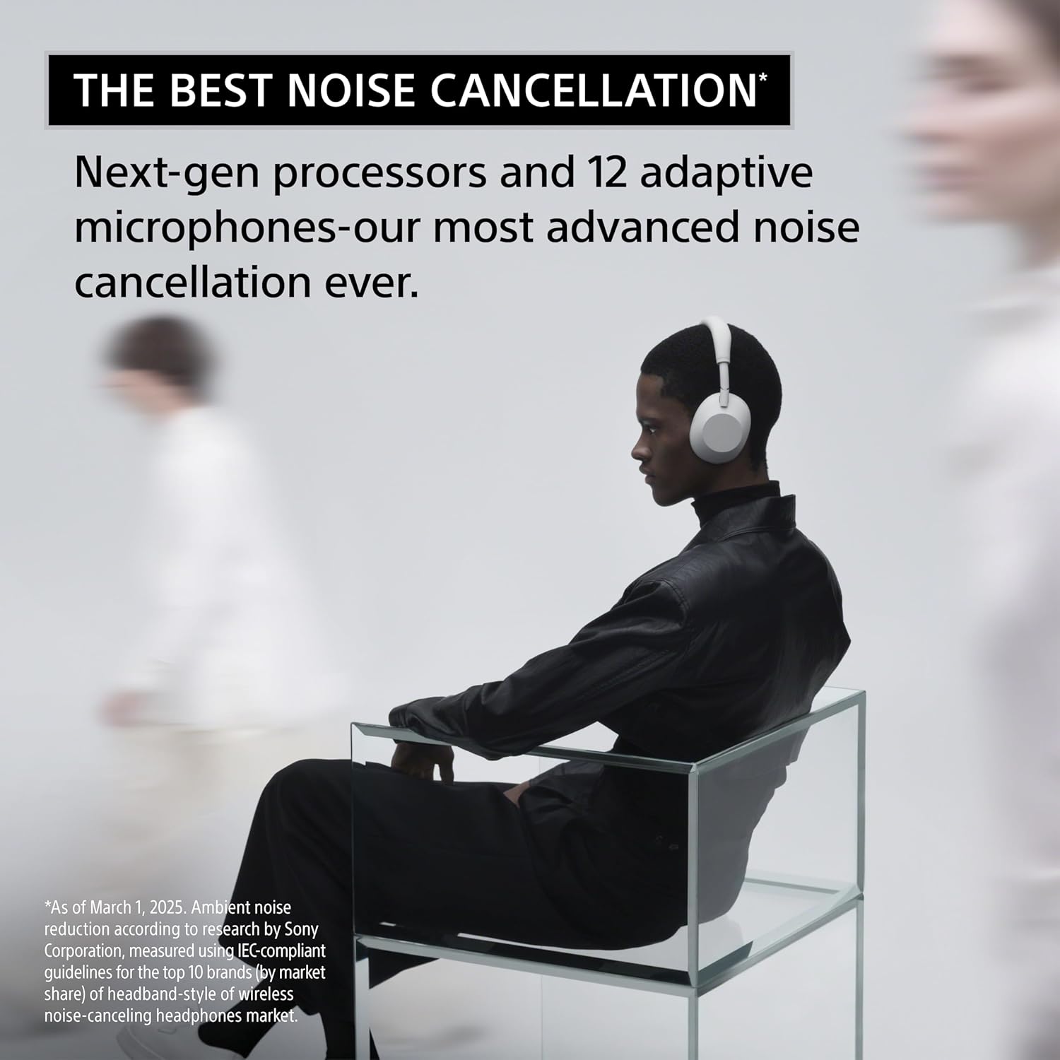 Sony WH-1000XM6 The Best Noise Canceling Wireless Headphones  HD NC Processor QN3  12 Microphones  Adaptive NC Optimizer  Mastered by Engineers  Studio-Quality  30-Hour Battery  Black