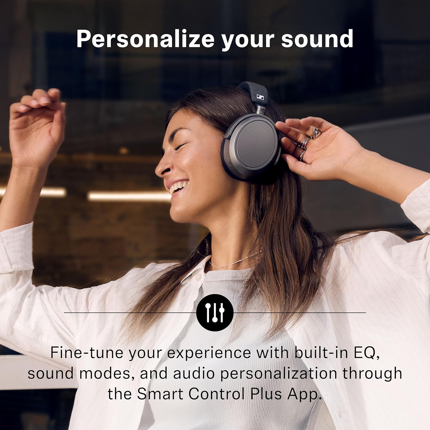 Sennheiser Momentum 4 Wireless Over-Ear Headphones - Bluetooth Headset for Clear Calls with Adaptive Noise Cancellation  Up to 60HR Playtime  Folding Design  Brown