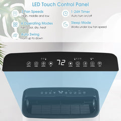 15000 BTU Portable Air Conditioner w/Heating, Dehumidifying, and Auto Swing Functions, APP/Remote Control, 24H Timer, with Window Installation Kit Included, Suitable for Spaces up to 800 Square Feet