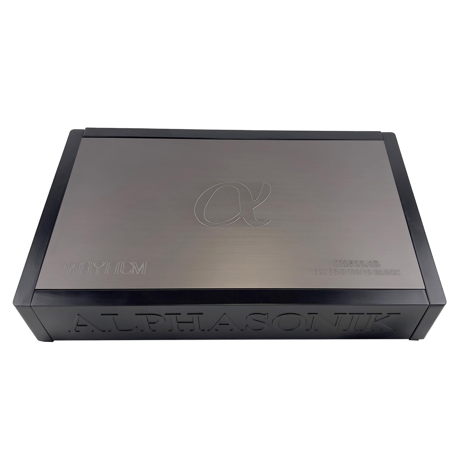 Alphasonik M2500.1D Mayhem Series High-Performance 2500W RMS Class-D High Current Monoblock Amplifier - 1 Ohm Stable  High/Low-Level Input/Output  4-Way Protection Circuitry  Bass Knob Included