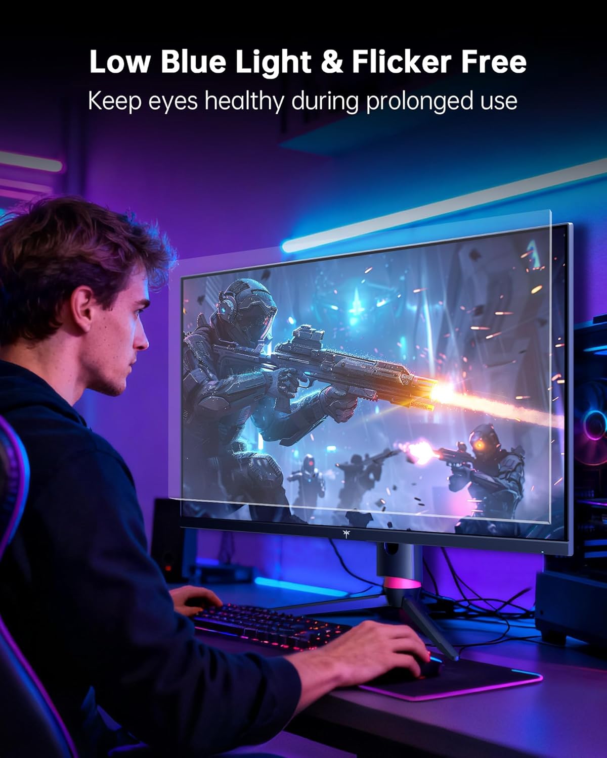 KTC 32 Inch 4K Gaming Monitor  165Hz UHD (3840x2160P) Fast IPS Screen  1ms (MPRT)  Adaptive Sync  3000:1 Contrast 121% sRGB HDMI 2.1 Display Port 1.4  Tilt/Height Adjustment  VESA Mount  H32P22P