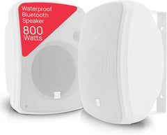 Pyle Home PDWR64BTW 6.5" Indoor/Outdoor 800-Watt Bluetooth Speaker System (White)