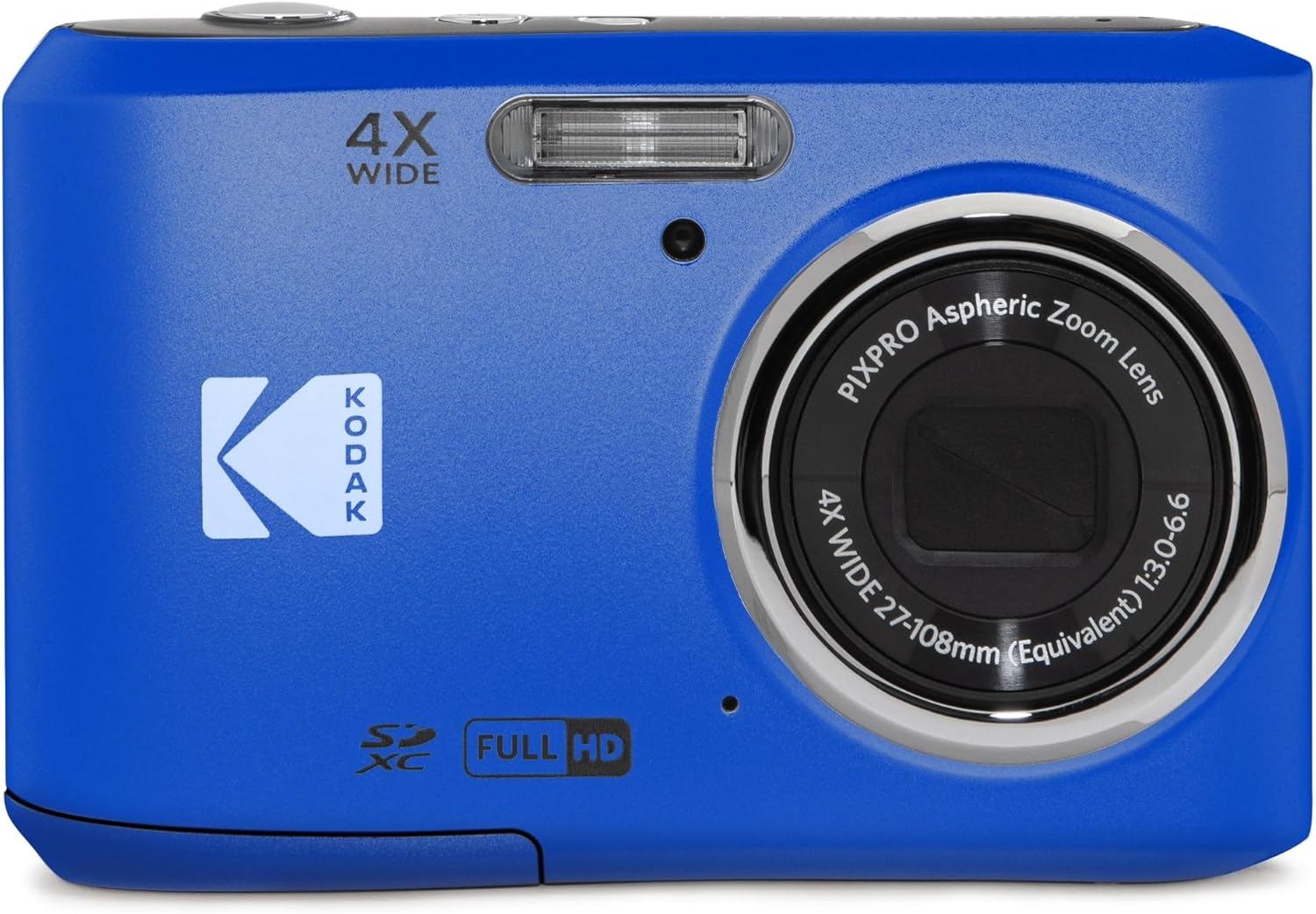 KODAK PIXPRO FZ45-BK 16MP Digital Camera 4X Optical Zoom 27mm Wide Angle 1080P Full HD Video 2.7" LCD Vlogging Camera  Blue