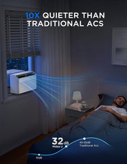 Midea 12,000 BTU U Shaped Smart Inverter Window Air Conditioner - Cools 550 Sq Ft, Ultra Quiet with Open Window Flexibility - Alexa/Google Assistant Compatible - 35% Energy Savings, Remote (Updated)