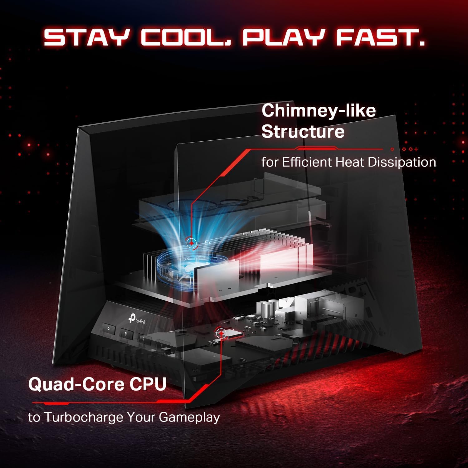 TP-Link Tri-Band BE19000 Wi-Fi 7 Gaming Router Archer GE800 | 12-Stream | 2×10G + 4×2.5G Ports  USB 3.0 | Turbo Acceleration  Dedicated Gaming Port & Panel  RGB Lighting  HomeShield  Free Expert Help