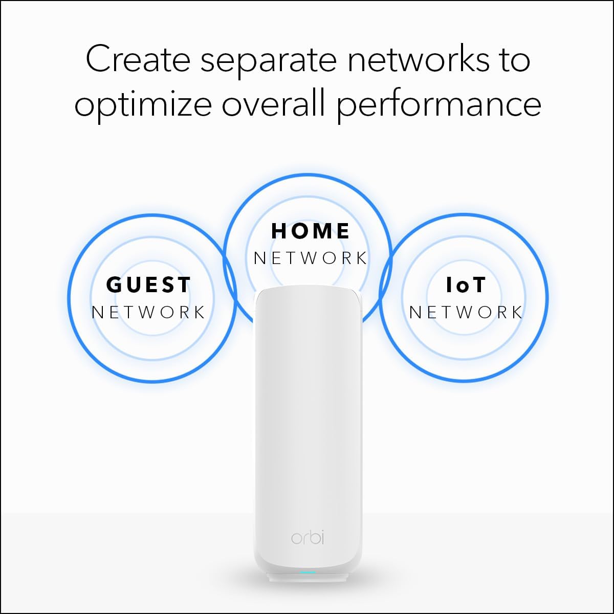 NETGEAR Orbi 370 Series Dual-Band WiFi 7 Mesh Network System for Home (RBE373) – Wireless Router + 2 Extenders  Security Features  5 Gbps  Covers 6 000 sq.ft.  70 Devices  2.5GB Internet Port  BE5000