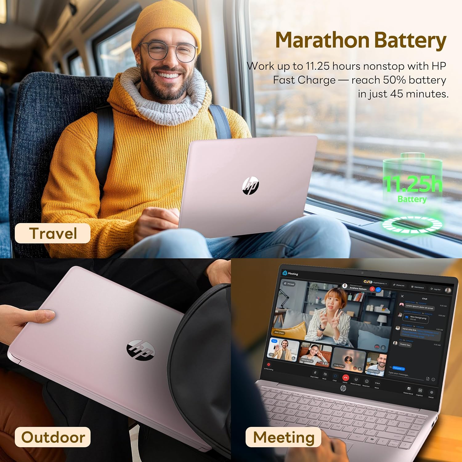 HP Stream 14" Laptop with AI Copilot  Flagship for Students & Business  13th Gen Intel 4-Core  4GB RAM  1.12TB Storage (128GB UFS + 1TB Docking Station)  Office 365 1-Year  Win 11 S  Tranquil Pink