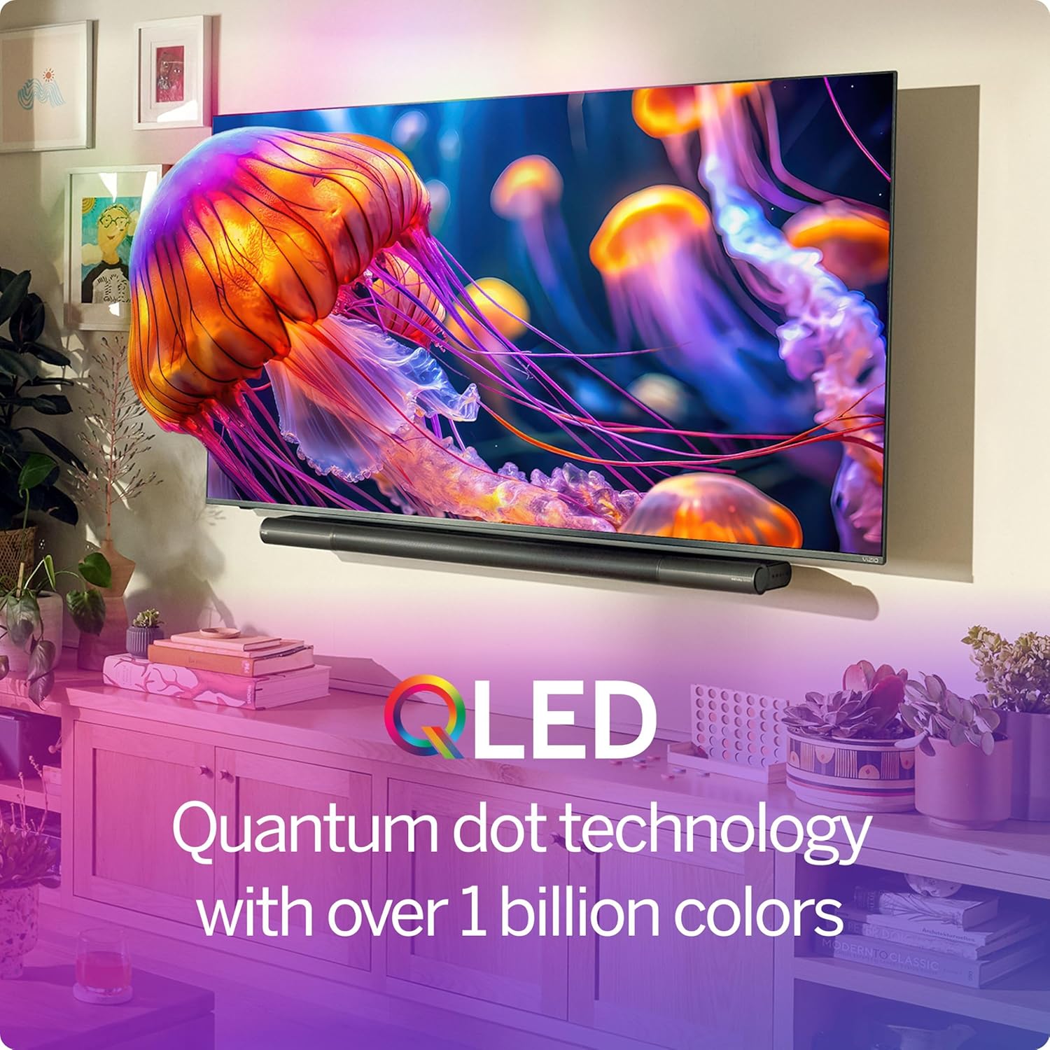 VIZIO 50-inch Quantum Pro 4K 120Hz QLED HDR10+ Smart TV with Dolby Vision  Active Full Array  240Hz @ 1080p PC Gaming  WiFi 6E  Apple AirPlay  Chromecast Built-in  M50QXM-K01  2023 Model