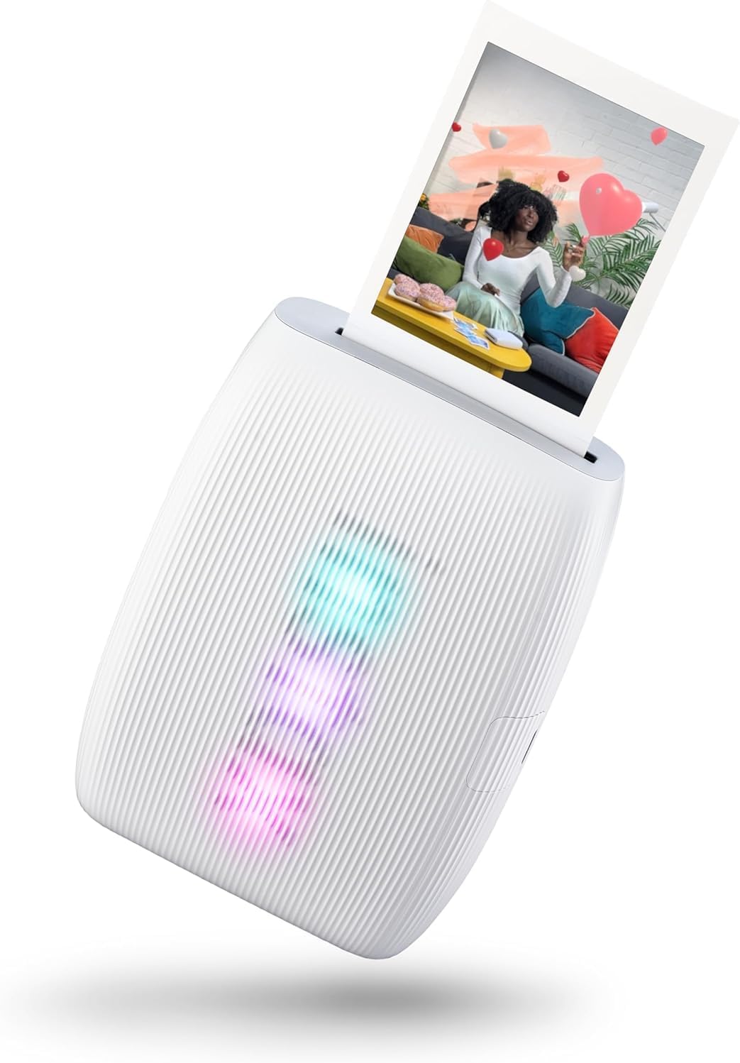 Fujifilm Instax Mini Link 3 Smartphone Printer Clay White + Fuji Film Value Pack (20 Sheets)+ Shutter Accessories Bundle  Incl. Protective Case  20 Sticker Frames  USB Type C Cable