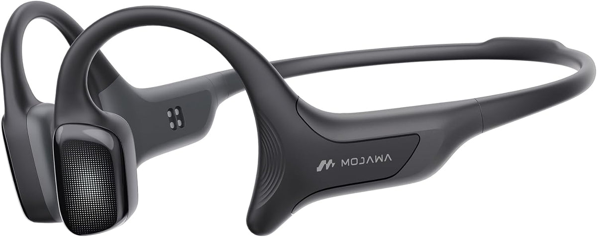 mojawa HaptiFit Terra Advanced Smart Sports Wearable  Open Ear Bluetooth Bone Conduction Headphones with Mic and 32GB MP3  Waterproof Wireless Earphones for Workouts  Swimming and Running  Black