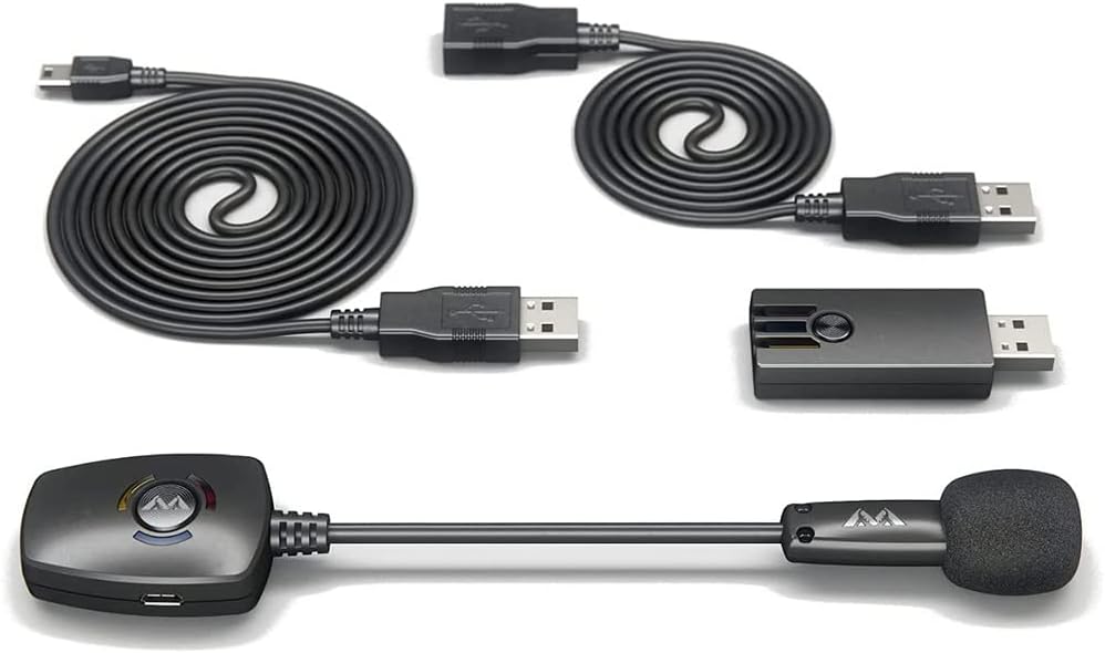 Antlion Audio ModMic Wireless Attachable Boom Microphone for Headphones - Compatible with PC  Mac  Linux  PS4  Any USB A Type