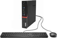 Lenovo ThinkCentre M700 Tiny Desktop PC with 24" FHD Monitor  Intel Quad Core i5-6500  16GB DDR4 RAM 256GB SSD  2 DisplayPort  Keyboard & Mouse  WiFi  Windows 11 Pro (Renewed)