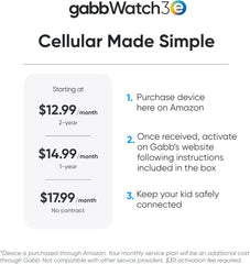 Gabb Watch 3e - GPS Tracker for Kids  Digital Smart Watch  No Social Media or Internet  Fees Required (Silver)