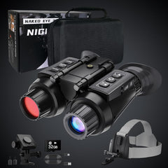 GOYOJO 4K Head-Mounted Night Vision Goggles & Binoculars for Adults – Infrared NVG with Manual Focus & 8X Digital Zoom for Hunting  Camping  and Outdoor Surveillance