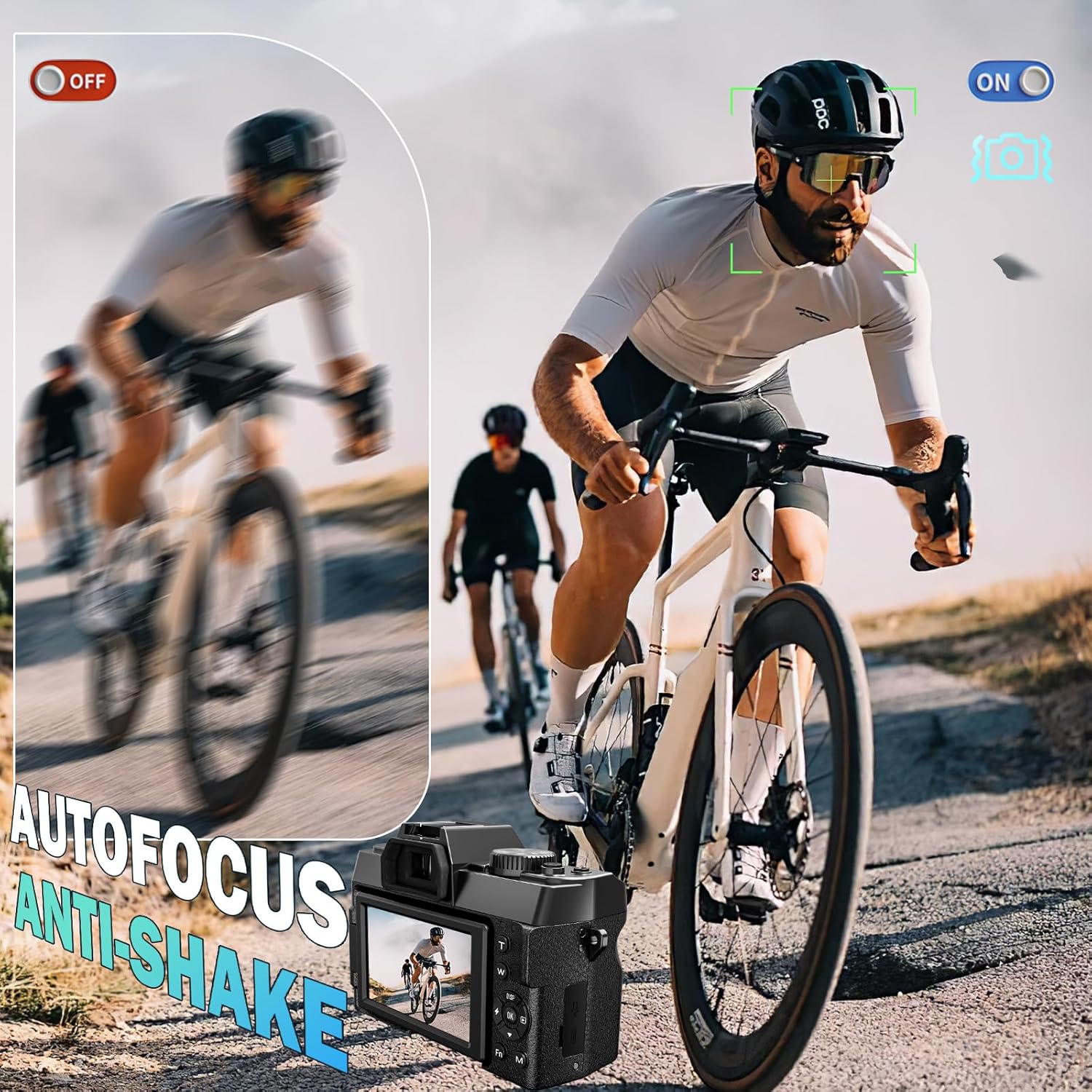 True 5K Digital Cameras for Photography 64MP - 16X Zoom  WiFi  with 64GB TF Card  Wide-Angle & Macro Lens  Autofocus & Anti-Shake  Vlogging Camera for YouTube Travel (Black)
