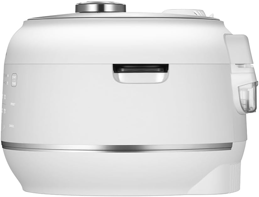 Cuchen IH Pressure Rice Cooker 6 Cup - 2.1 Bar Ultra High-Pressure Cooker for Multi-Grain & White Rice - 316Ti Stainless Steel Inner Pot, Induction Heating, Made in Korea, White, CRT-RPD0610IEWUS