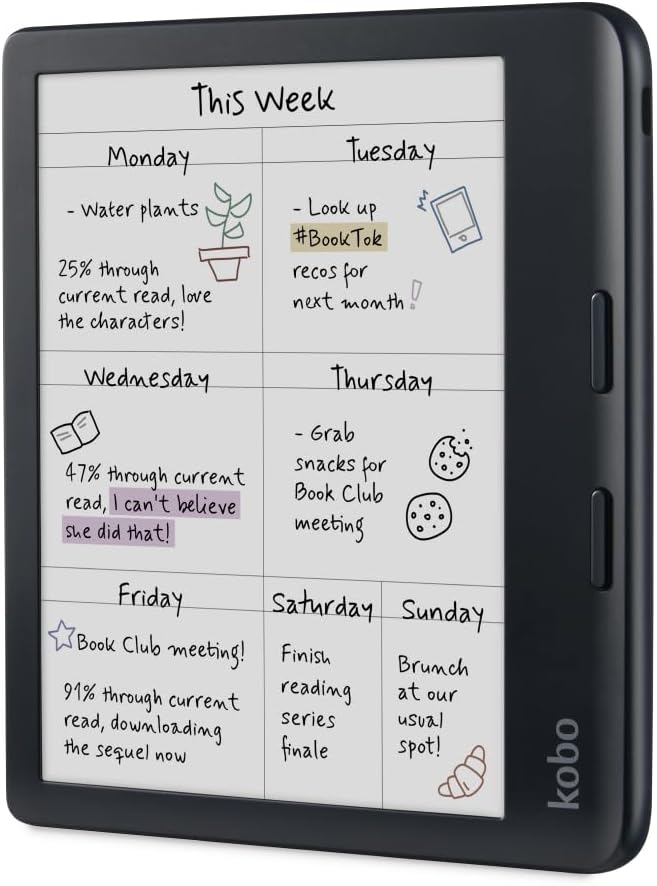 Kobo Libra Colour | eReader | 7" Glare-Free Colour E Ink Kaleido 3 Display | Dark Mode Option | Audiobooks | Waterproof